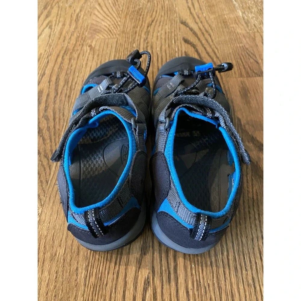 Keen Little Kids Newport H2 Blue Black Gray Outdoors Hybrid Sandals US Size 3